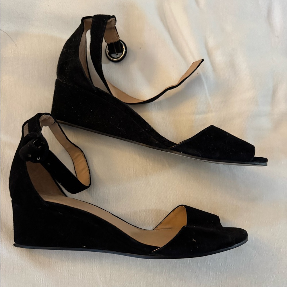 JCrew suede wedge sandals